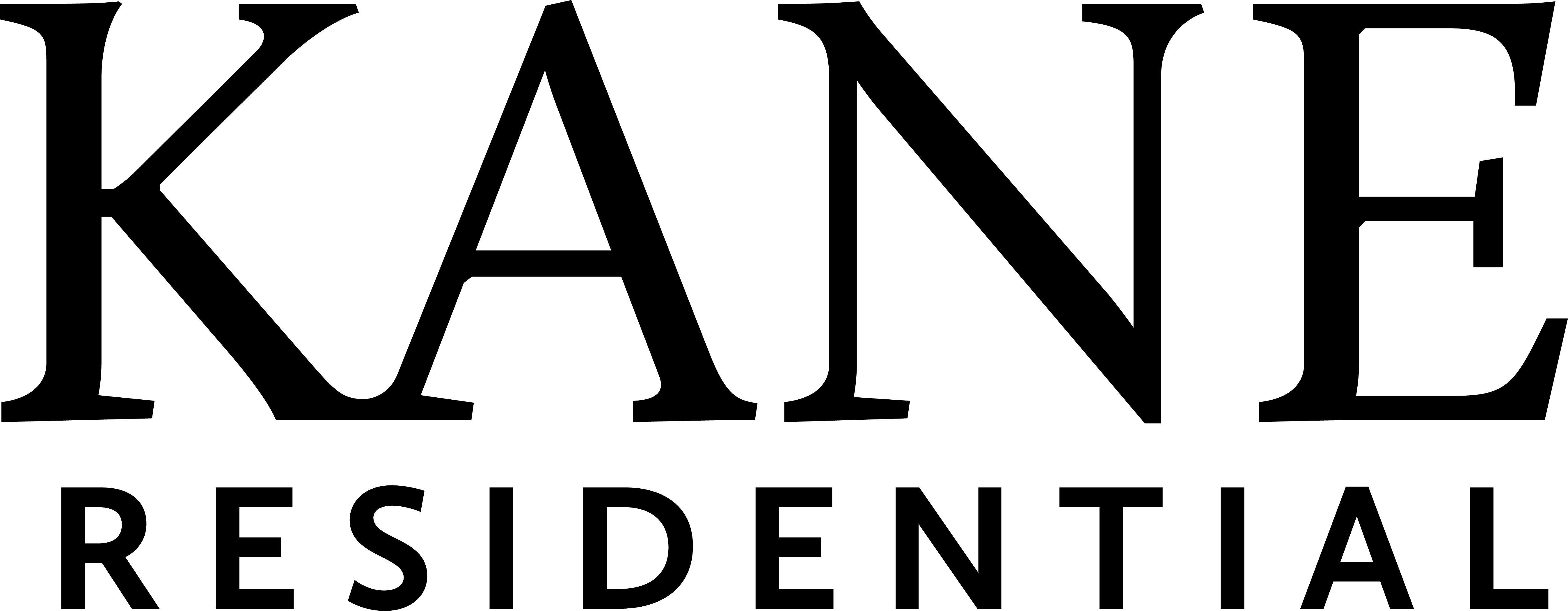 The image displays the word "KANE" in large letters with the words "RESIDENTIAL" in smaller letters beneath it.